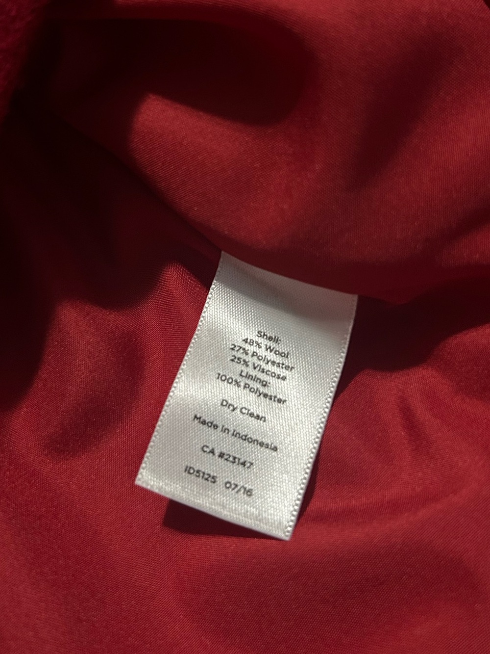 NWT Talbots size 20 solid red wool blend pencil skirt fall business casual plus - Picture 3 of 7